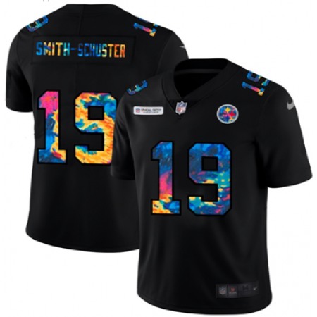Men's Pittsburgh Steelers #19 JuJu Smith-Schuster 2020 Black Crucial Catch Limited Stitched Jersey