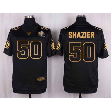 Nike Steelers #50 Ryan Shazier Black Men's Stitched NFL Elite Pro Line Gold Collection Jersey