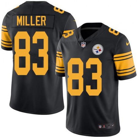 Nike Steelers #83 Heath Miller Black Men's Stitched NFL Limited Rush Jersey