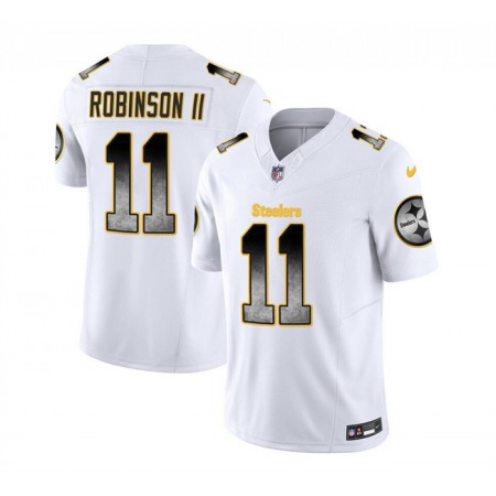 Men's Pittsburgh Steelers #11 Allen Robinson II White 2023 F.U.S.E. Smoke Vapor Untouchable Limited Stitched Jersey