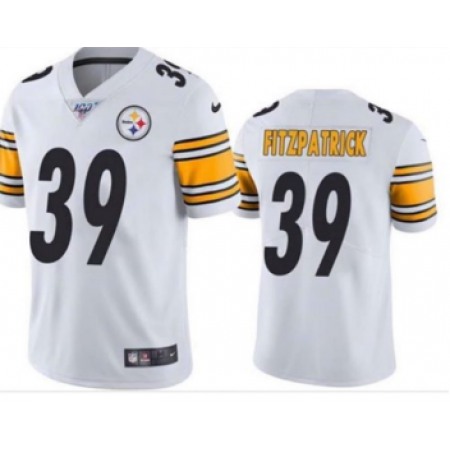 Men's Pittsburgh Steelers #39 Minkah Fitzpatrick 2019 White 100th Season Vapor Untouchable Limited Stitched NFL Jersey