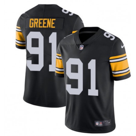 Men's Pittsburgh Steelers #91 Kevin Greene Black Vapor Untouchable Limited Stitched Jersey