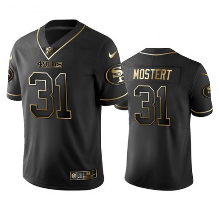 Men's San Francisco 49ers #31 Raheem Mostert Black Golden Limited Stitched NFL Jersey
