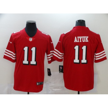 Men's San Francisco 49ers #11 Brandon Aiyuk New Red Vapor Untouchable Limited Stitched Jersey
