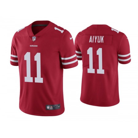 Men's San Francisco 49ers #11 Brandon Aiyuk Red Vapor Untouchable Limited Stitched Jersey