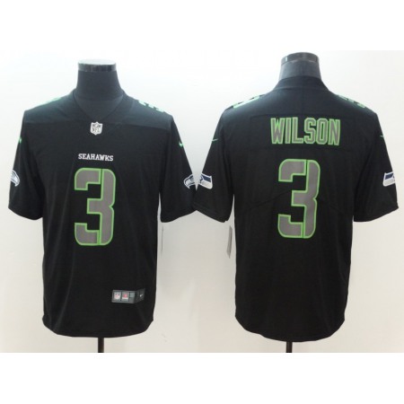 Men's Seattle Seahawks #3 Russell Wilson Black 2018 Impact Limited Stitched NFL Jersey