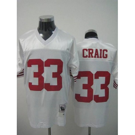 Mitchell and Ness 49ers #33 Roger Craig Stitched White NFL Jersey