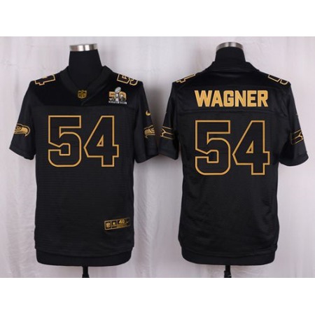 Nike Seahawks #54 Bobby Wagner Black Men's Stitched NFL Elite Pro Line Gold Collection Jersey