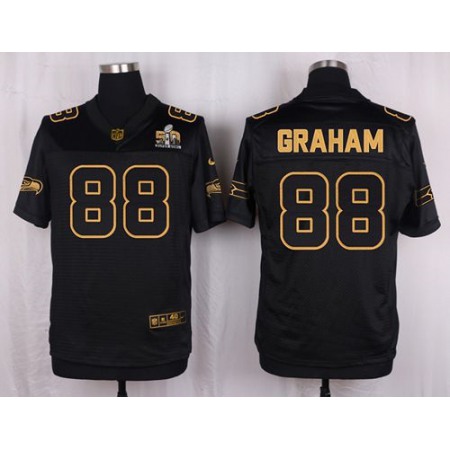 Nike Seahawks #88 Jimmy Graham Black Men's Stitched NFL Elite Pro Line Gold Collection Jersey