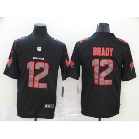 Men's Tampa Bay Buccaneers #12 Tom Brady Black Impact Limited Stitched NFL Jersey