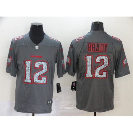 Men's Tampa Bay Buccaneers #12 Tom Brady Gray Fashion Static Limited Stitched NFL Jersey
