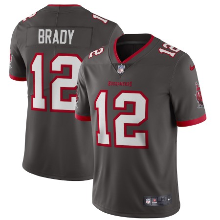 Men's Tampa Bay Buccaneers #12 Tom Brady New Grey Vapor Untouchable Limited Stitched NFL Jersey