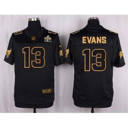 Nike Buccaneers #13 Mike Evans Black Men's Stitched NFL Elite Pro Line Gold Collection Jersey