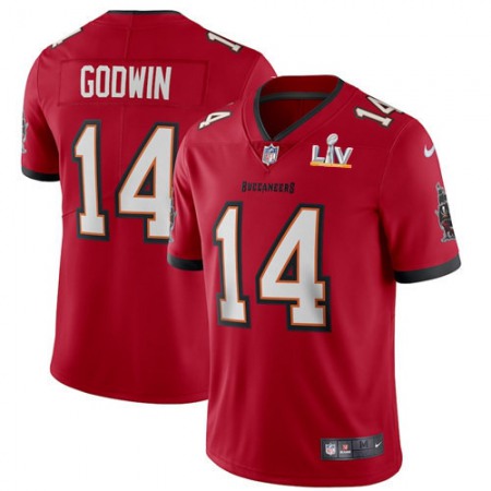 Men's Tampa Bay Buccaneers #14 Chris Godwin Red 2021 Super Bowl LV Limited Stitched Jersey