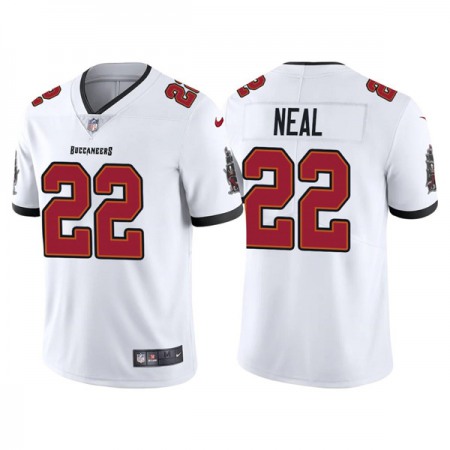 Men's Tampa Bay Buccaneers #22 Keanu Neal White Super Bowl LV Limited Stitched Jersey