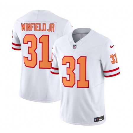 Men's Tampa Bay Buccaneers #31 Antoine Winfield Jr. 2023 F.U.S.E. White Throwback Limited Stitched Jersey