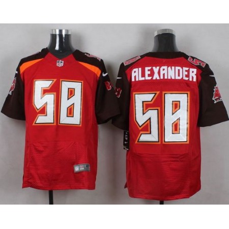Nike Buccaneers #58 Kwon Alexander Red Team Color Men's Stitched NFL New Elite Jersey