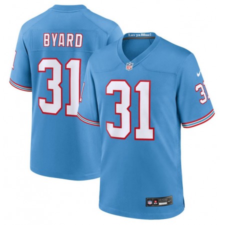 Men's Tennessee Titans #31 Kevin Byard Light Blue Throwback Player Stitched Game Jersey