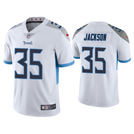 Men's Tennessee Titans #35 Chris Jackson White Vapor Untouchable Stitched Jersey