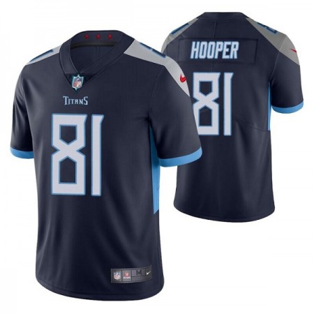 Men's Tennessee Titans #81 Austin Hooper Navy Vapor Untouchable Stitched Jersey