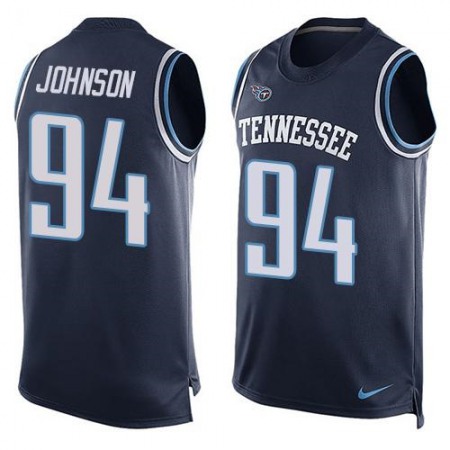 Nike Titans #94 Austin Johnson Navy Blue Alternate Men's Stitched NFL Limited Tank Top Jersey