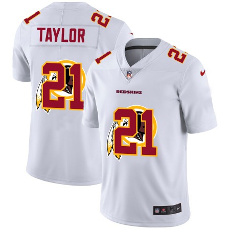 Men's Washington Football Team #21 Sean Taylor White Shadow Logo Limited Stitched Jersey