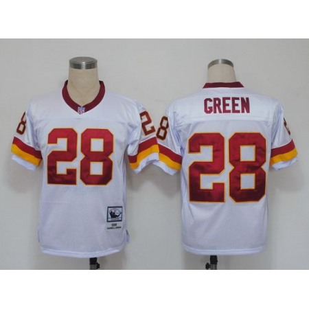 Mitchell And Ness Redskins #28 Darrell Green White Stitched NFL Jersey