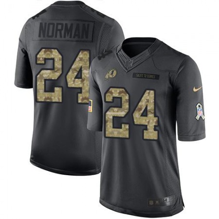 Nike Redskins #24 Josh Norman Black Men's Stitched NFL Limited 2016 Salute to Service Jersey