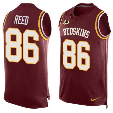 Nike Redskins #86 Jordan Reed Burgundy Red Team Color Men's Stitched NFL Limited Tank Top Jersey