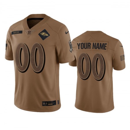 Men's Baltimore Ravens Active Player Custom 2023 Salute To Service Limited Jersey