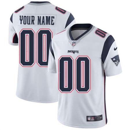Men's New England Patriots Customized White Vapor Untouchable NFL Stitched Limited Jersey
