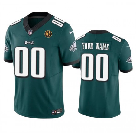 Men's Philadelphia Eagles Active Player Custom Green 2023 F.U.S.E. With John Madden Patch Vapor Limited Stitched Football Jersey