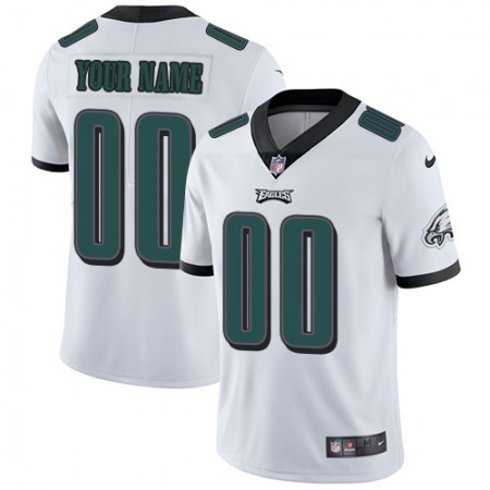 Men's Philadelphia Eagles Customized White Vapor Untouchable NFL Stitched Limited Jersey