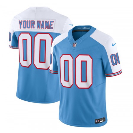 Men's Tennessee Titans Active Player Custom Blue/White 2023 F.U.S.E. Vapor Limited Throwback Stitched Football Jersey