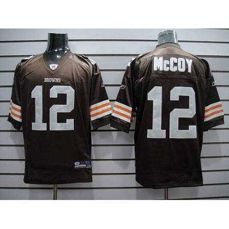 Browns #12 Colt McCoy Brown Stitched Youth NFL Jersey