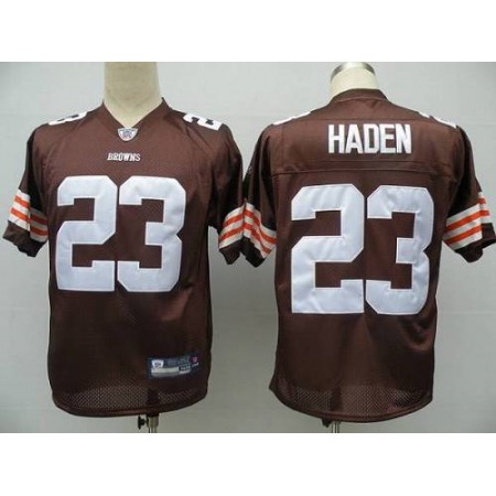 Browns #23 Joe Haden Brown Stitched Youth NFL Jersey