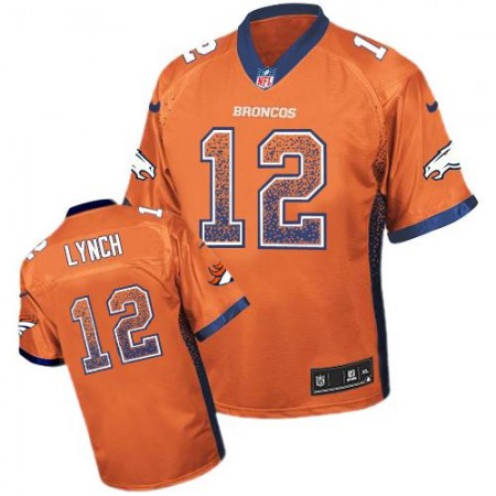 Nike Broncos #12 Paxton Lynch Orange Team Color Youth Stitched NFL Elite Drift Fashion Jersey