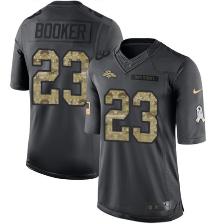 Nike Broncos #23 Devontae Booker Black Youth Stitched NFL Limited 2016 Salute to Service Jersey