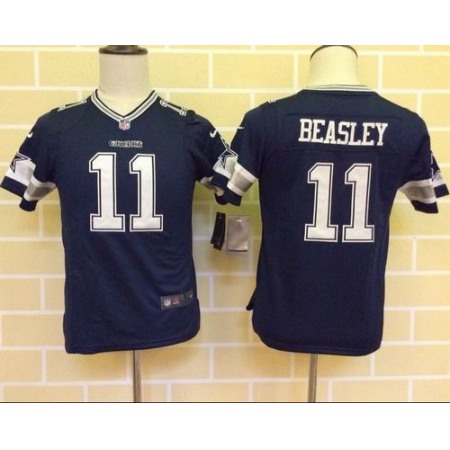 Nike Cowboys #11 Cole Beasley Navy Blue Team Color Youth Stitched NFL Elite Jersey