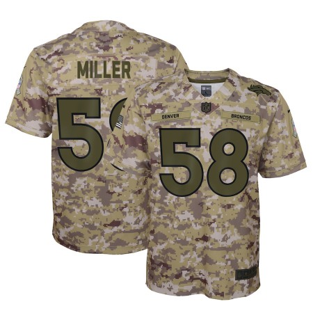 Youth Denver Broncos #58 Von Miller 2018 Camo Salute to Service Limited Stitched NFL Jersey