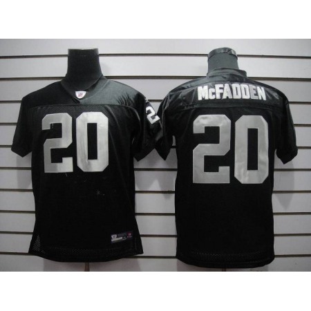 Raiders #20 Darren McFadden Black Stitched Youth NFL Jersey
