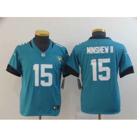 Youth Jacksonville Jaguars #15 Gardner Minshew II Blue 2019 Vapor Untouchable Stitched NFL Jersey