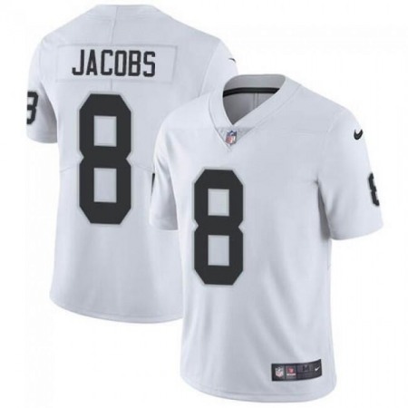 Youth Las Vegas Raiders #8 Josh Jacobs White Vapor Untouchable Limited Stitched NFL Jersey