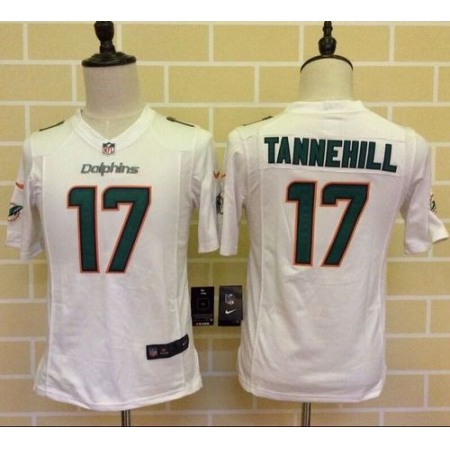 Nike Dolphins #17 Ryan Tannehill White Youth Stitched NFL Elite Jersey