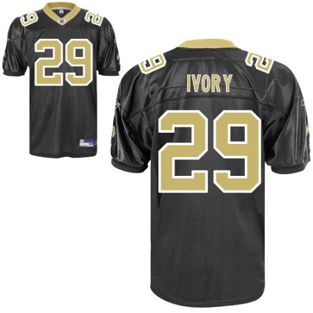 Saints #29 Chris Ivory Black Stitched Youth NFL Jersey