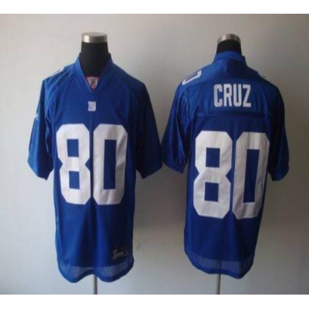 Giants #80 Victor Cruz Blue Stitched Youth NFL Jersey