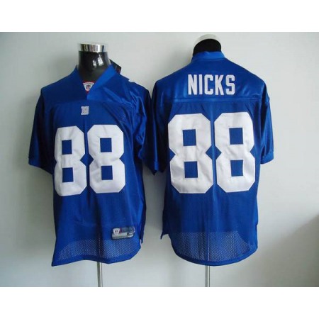 Giants #88 Hakeem Nicks Blue Color Stitched Youth NFL Jersey