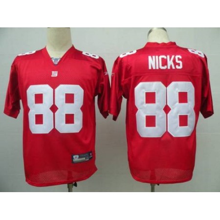 Giants #88 Hakeem Nicks Red Stitched Youth NFL Jersey