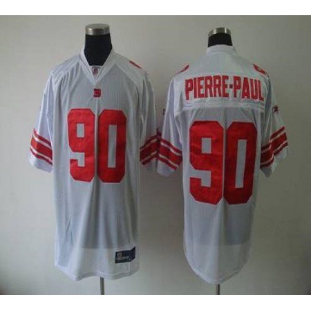 Giants #90 Jason Pierre-Paul White Stitched Youth NFL Jersey