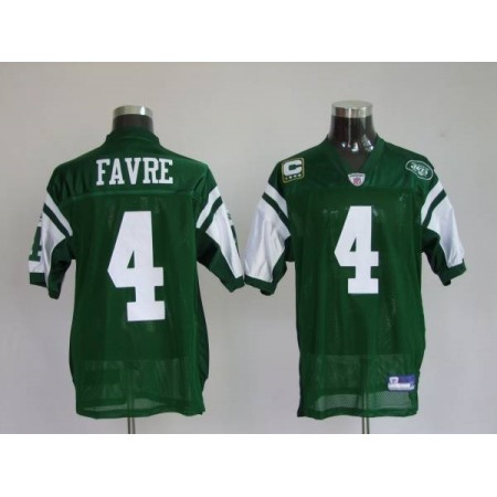Jets #4 Brett Favre Green Stitched Youth NFL Jersey